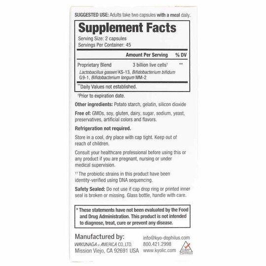 Kyo-Dophilus Daily Probiotic Immune & Digestive Support, KYO